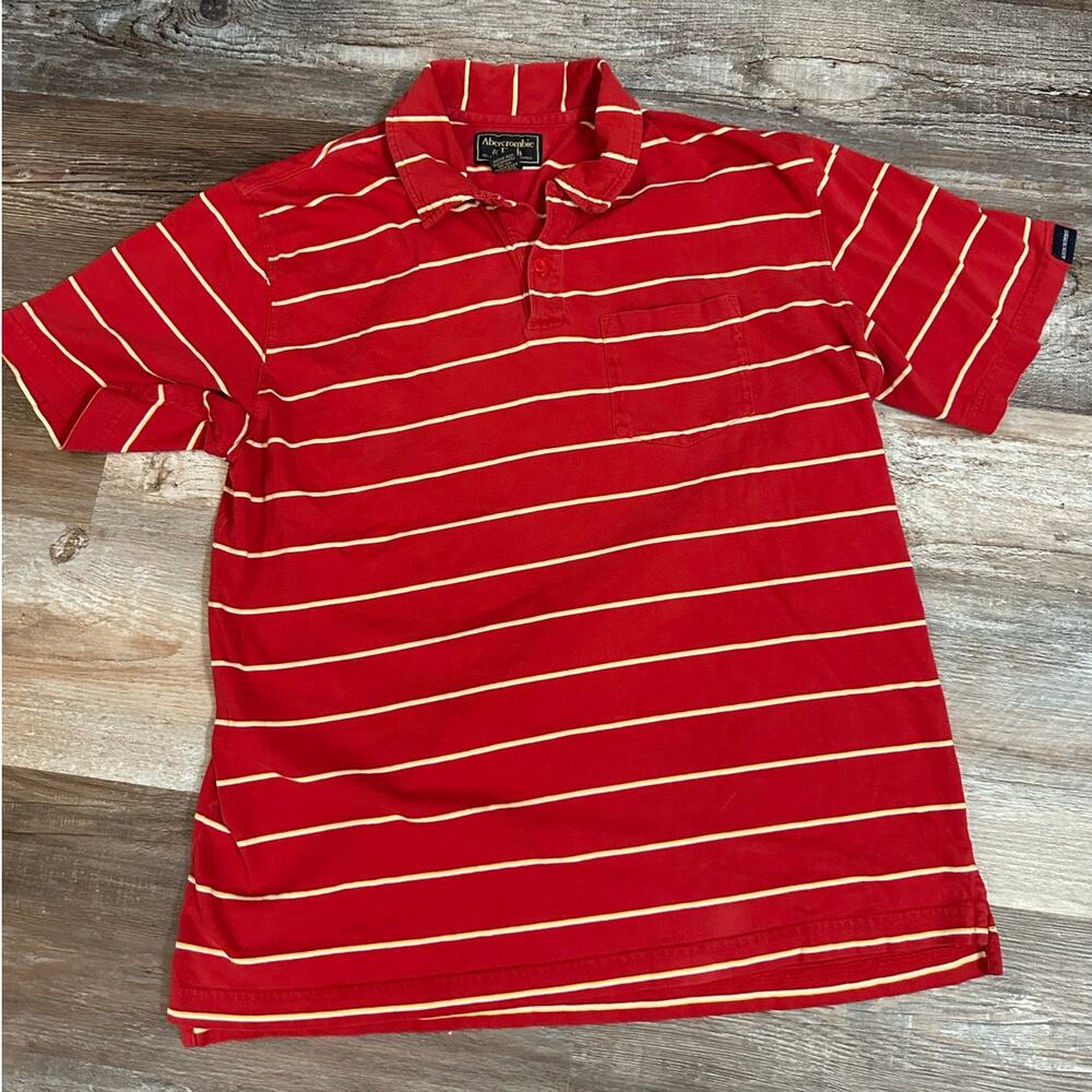 Abercrombie & Fitch.  Vintage short sleeve striped polo size Large men
